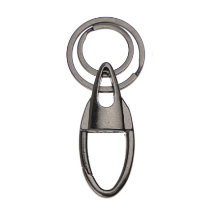 Карабин с двумя кольцами для ключей овальный