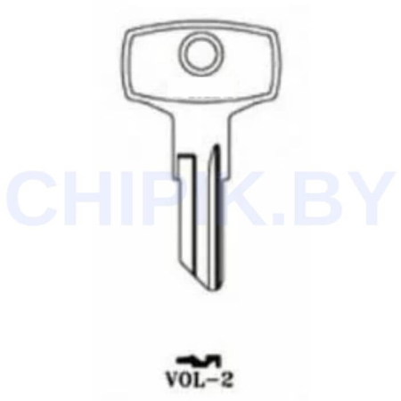 Заготовка авто ключа VOL-2 GZ1 GZ10 GZ1 КНР металл