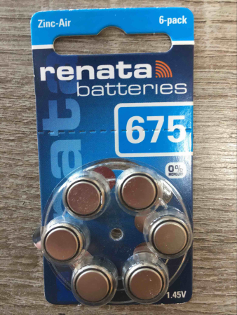 Батарейка 675 Renata слух. Батарейка 675 Renata слух.