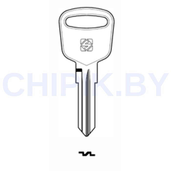 Заготовка авто ключа Форд FO-TX FO10AP KL5XP5 Европа металл
