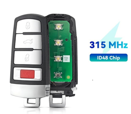 Ключ Фольксваген Пассат смарт корпус с платой