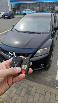 Мазда CX-7 2006 изготовление дубликата чип ключа зажигания